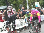 Kim Kirchen finishes second of the stage in a sprint